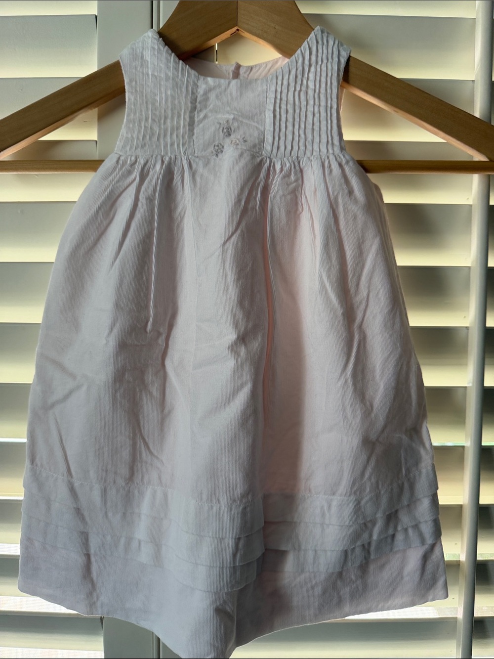 Baby Pink Pintuck Baby Dress